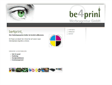 Tablet Screenshot of be4print.net